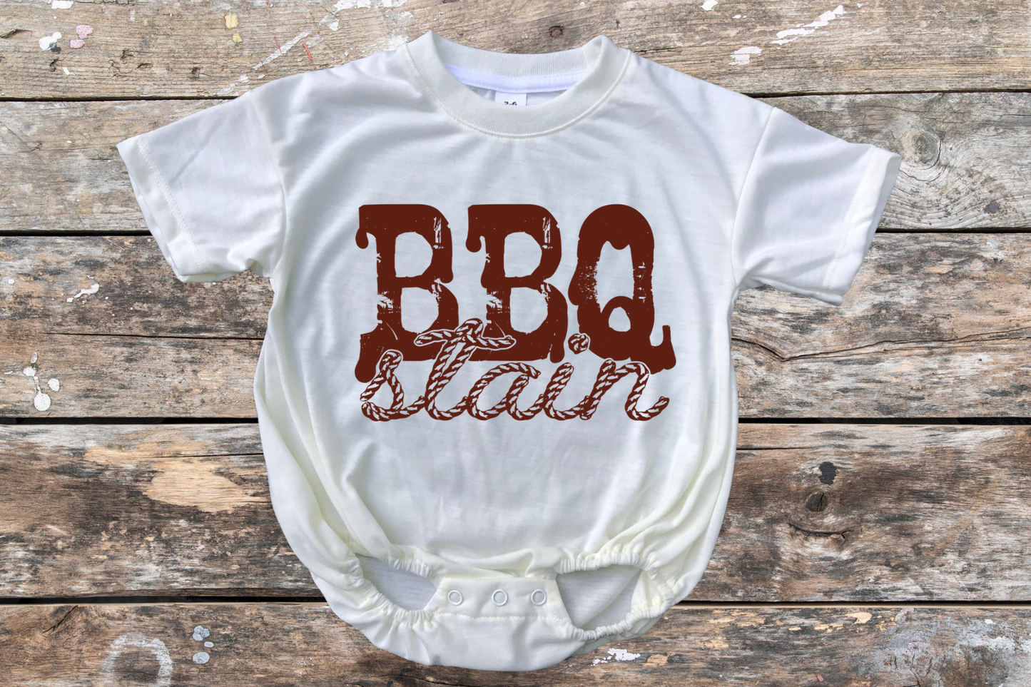 BBQ stain Romper